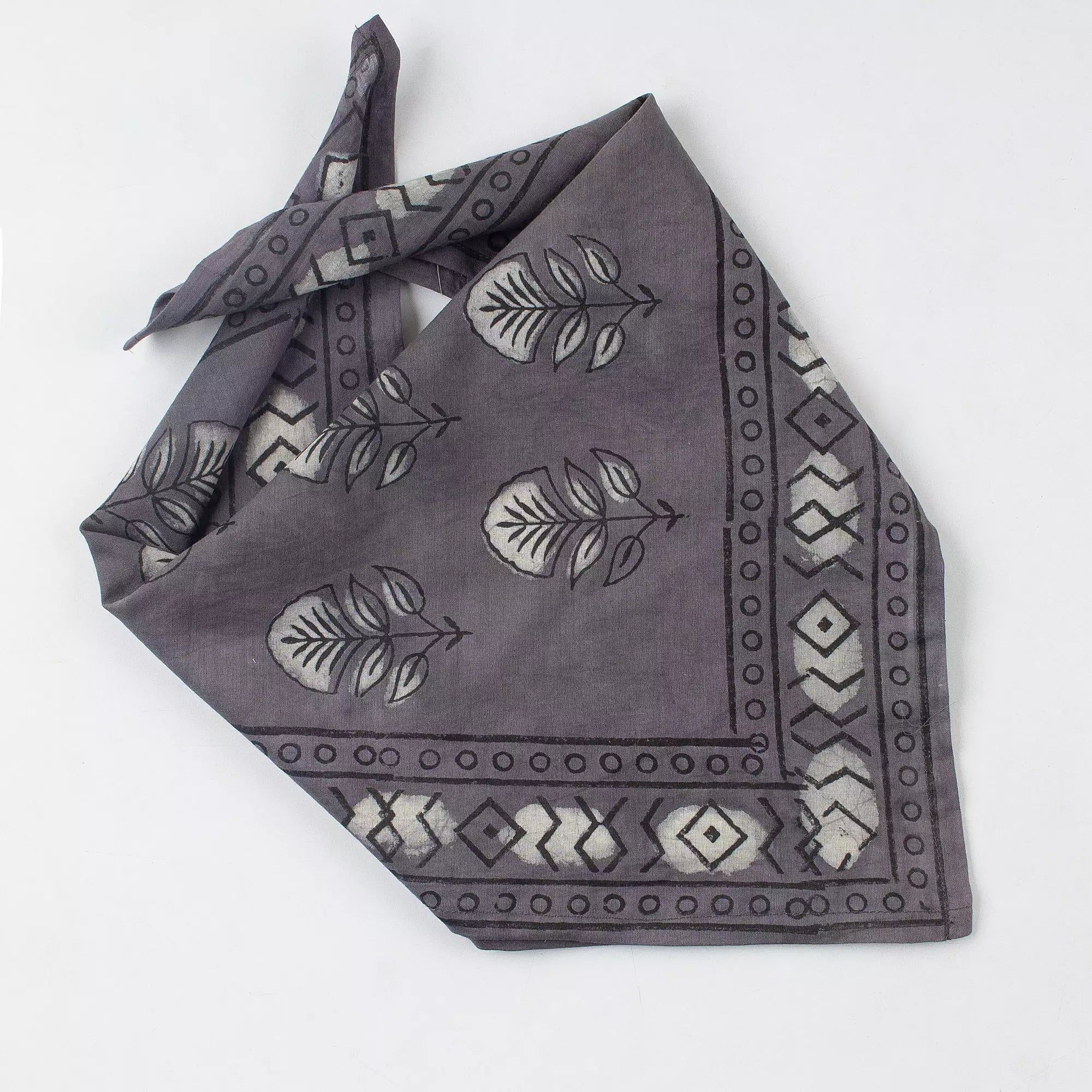 Hand Block Printed Cotton Bandana for Men & Women 593